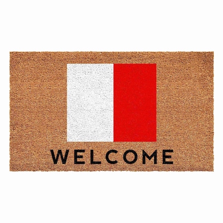 Calloway Mills Personalized Door Mat, Red, White, Black, Natural, 24 in W x 36 in L 108122436H